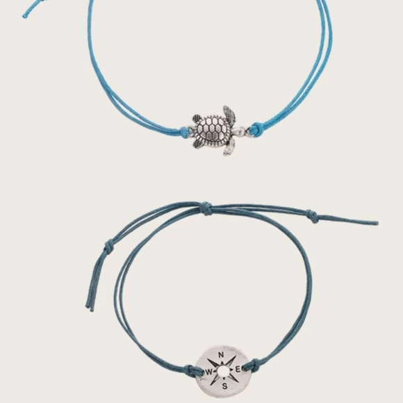 Compass and Turtle Decor String Bracelets - Picture 2 of 2